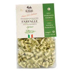 Farfalle con espinacas 250 g Pasta Gourmet di Bari