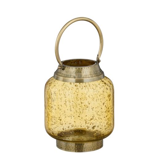 Farol Navideño Decorativo Yiva Amarillo Antiguo 23 x 18 cm Edelmann