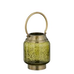 Farol Navideño Decorativo Yiva Verde Antiguo 20 x 16 cm Edelmann