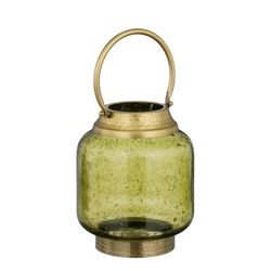 Farol Navideño Decorativo Yiva Verde Antiguo 23 x 18 cm Edelmann