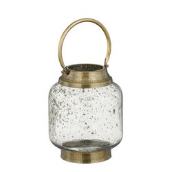 Farol Navideño Decorativo Yiva Vidrio Antiguo 20 x 16 cm Edelmann