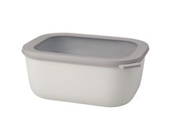 Fiambrera cirqula rectangular 3000 ml  blanco nórdico