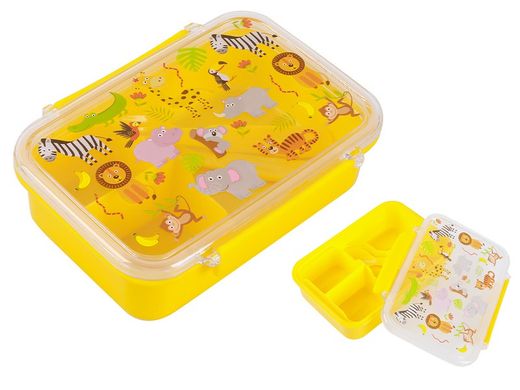 Kids DJUR matlåda med I-Total bestick