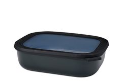Fiambrera Rectangular Hermética 2000 ml Negro Nordico Cirqula Mepal