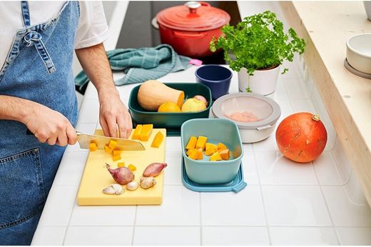 Hermetisk rektangulär lunchlåda 500 ml Svart Nordico Cirqula Mepal