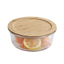 Fiambrera Tapa Bambu Redonda 70 cl Apto Horno Kesper