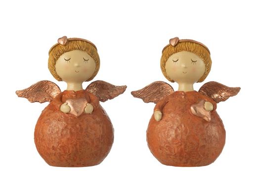 Figurine Ange Noël Cœur Cuivre Grand Jolipa