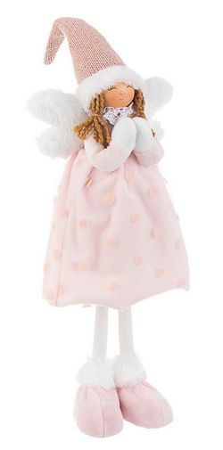 Figur Ängel Jul Rosa 50 cm