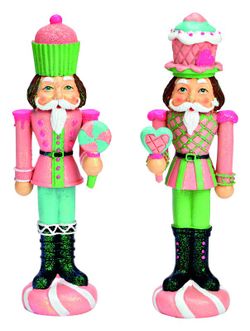 Figur Nötknäckare Julfigur Jul Rosa och Grön G Wurm