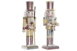 Figura cascanueces navidad de madera chic 25 cms