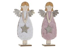 Wooden Christmas angel decoration figure