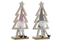 Christmas wooden tree decoration figure