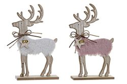 Christmas decoration wooden reindeer figure