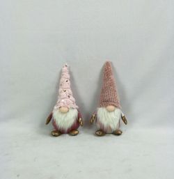 Figurka krasnala na święta różowa 19 cm