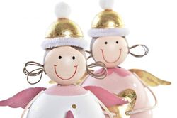 Figurine Fée Rose Doré Noël