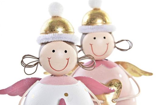 Figurine Fée Rose Doré Noël