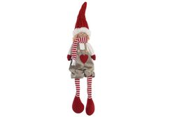 Christmas Snowman Figure with Red Heart 13x9x45
