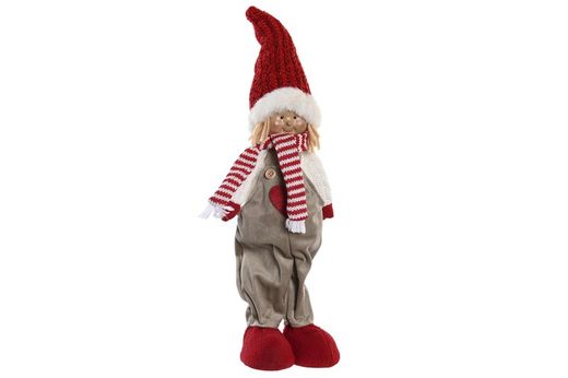 Christmas Snowman Figure with Red Heart 15x8x35