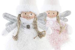 Figur Jule Hønse Pink Hvid