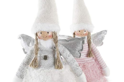 Figur Jule Hønse Pink Hvid Stor
