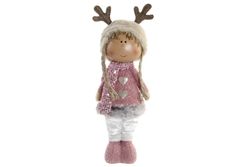 Figura navidad niña rosa