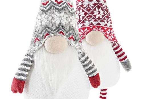Figur Jul Plysch Gnomo Led Ljus Stor