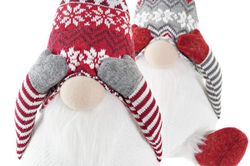 Figura Navidad Peluche Gnomo Luz Led Sentado
