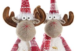 Christmas Plush Reindeer LED Figure 20x14x65