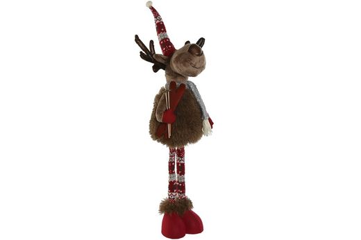 Christmas Figure Reindeer Ideal Gift Ski Red