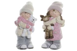 Christmas Resin Figure Children 21x20x45