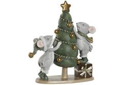 Christmas Resin Mouse Figure Ideal Gift Green