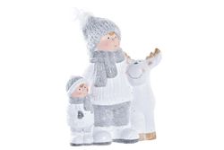 Terracotta White Christmas Figure 17x9x21