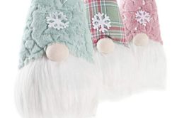 Chic Green and Pink Christmas Figure