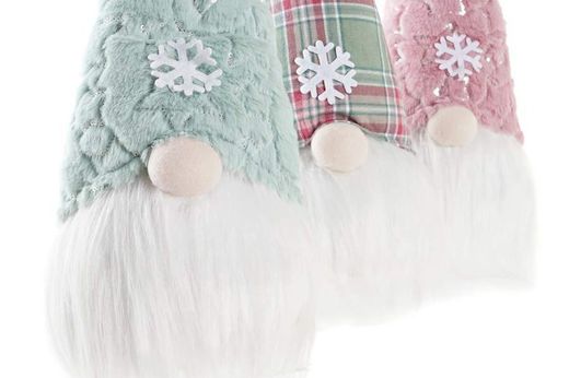 Chic Green and Pink Christmas Figure