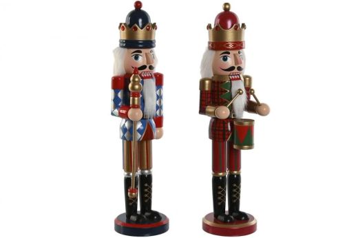 Figura Navideña de Madera 11 x 11 x 38 Cascanueces 2 Diseños