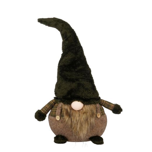 Figura Navideña Gnomo Verde Oscuro 23 x 18 x 52 cm Edelmann