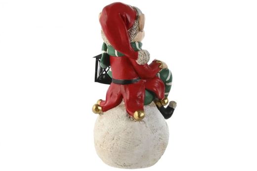 Figura Navideña LED de Magnesia 26 x 26 x 42 Elfo Rojo