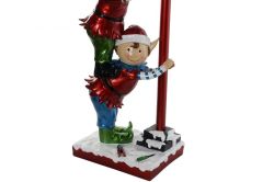 Figura Navideña LED de Resina 35 x 28,5 x 81 FAROLA Elfo