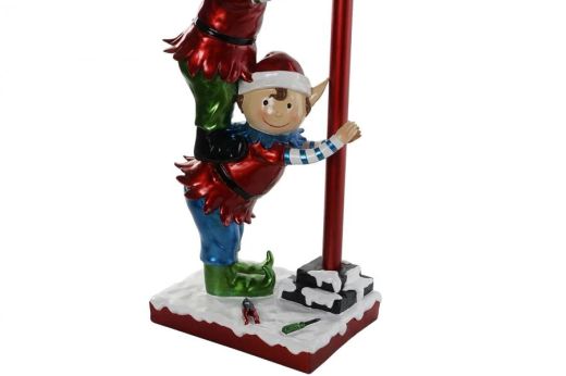 Figura Navideña LED de Resina 35 x 28,5 x 81 FAROLA Elfo