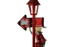Figura Navideña LED de Resina 35 x 28,5 x 81 FAROLA Elfo