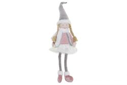 Pink Chic Christmas Girl Figure