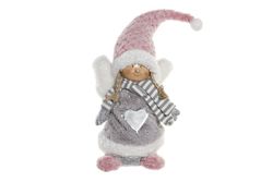 Pink Christmas girl figure 38 cm