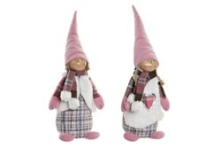 Christmas girl figure pink 42 cm