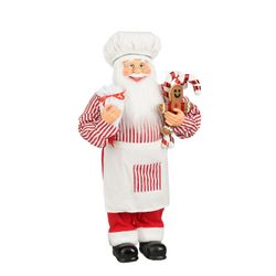 Figura Papá Noel Cocinero Rojo 25 x 15 x 40 cm Edelmann