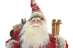 Figur Papas julklapp röd traditionell