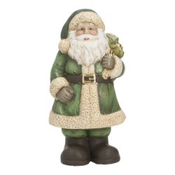 Figura Papá Noel Verde 12 x 23 x 10 cm
