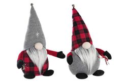 Julfigur Plysch, skäggig, traditionell