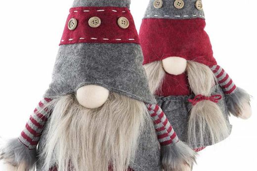 Stående julepynt plysfigur