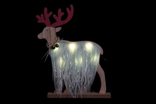 Figur Rensdyr med LED Juledekorations Chic