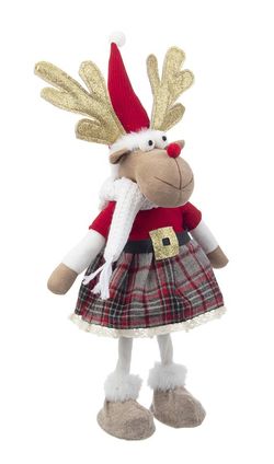 Standing Christmas reindeer figure